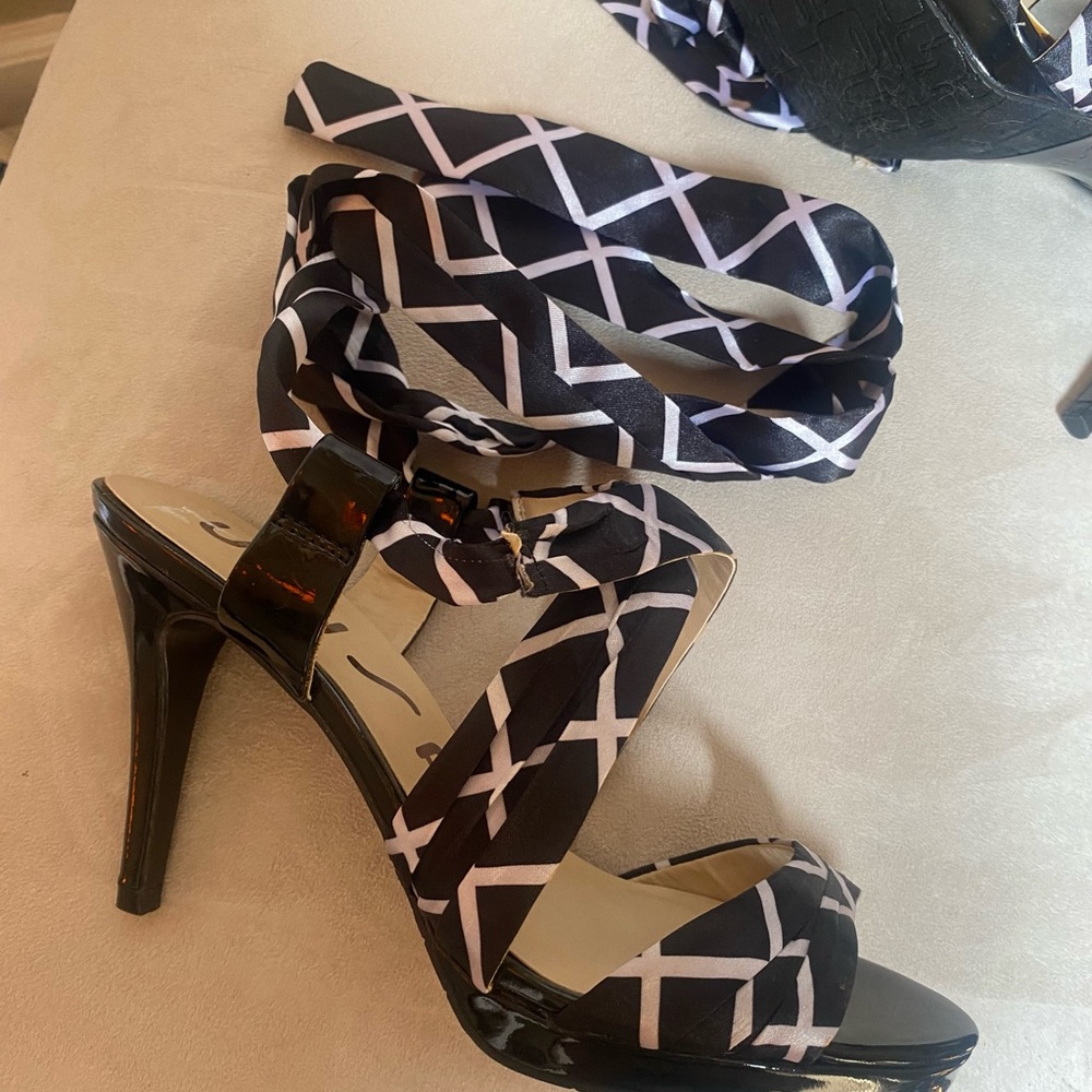 Unisa satin strap heels
